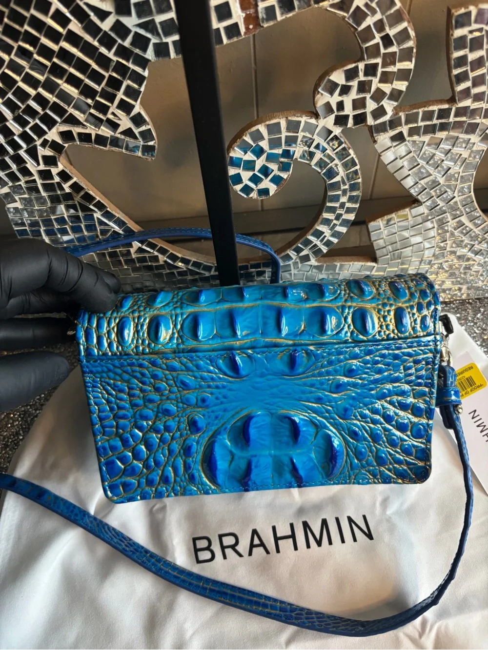 💕Brahmin Minuette Electric Indigo‎ Ombré Crossbody Bag